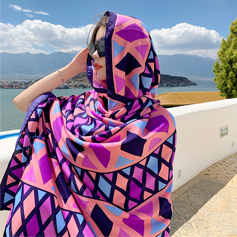 Seaside Holiday Hijab For Summer