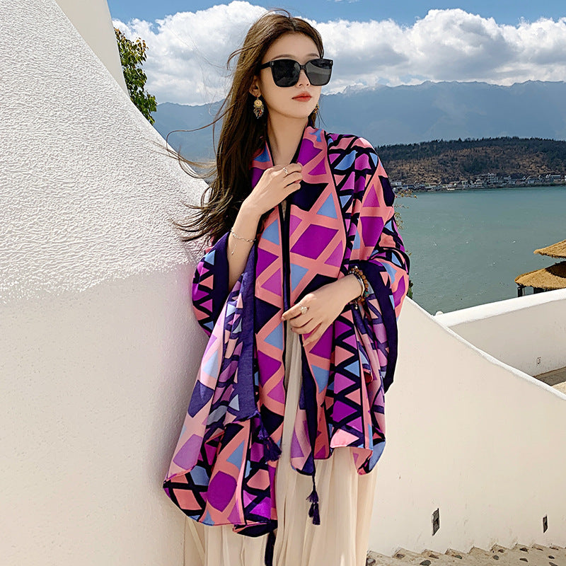 Seaside Holiday Hijab For Summer