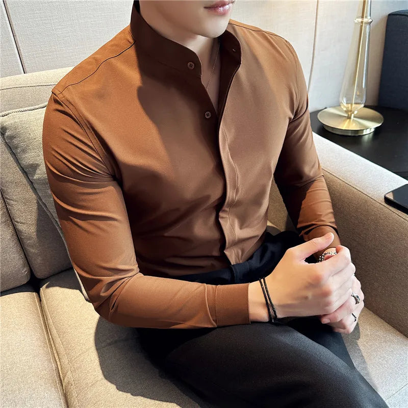 2025 New Stand Collar Luxury Shirts