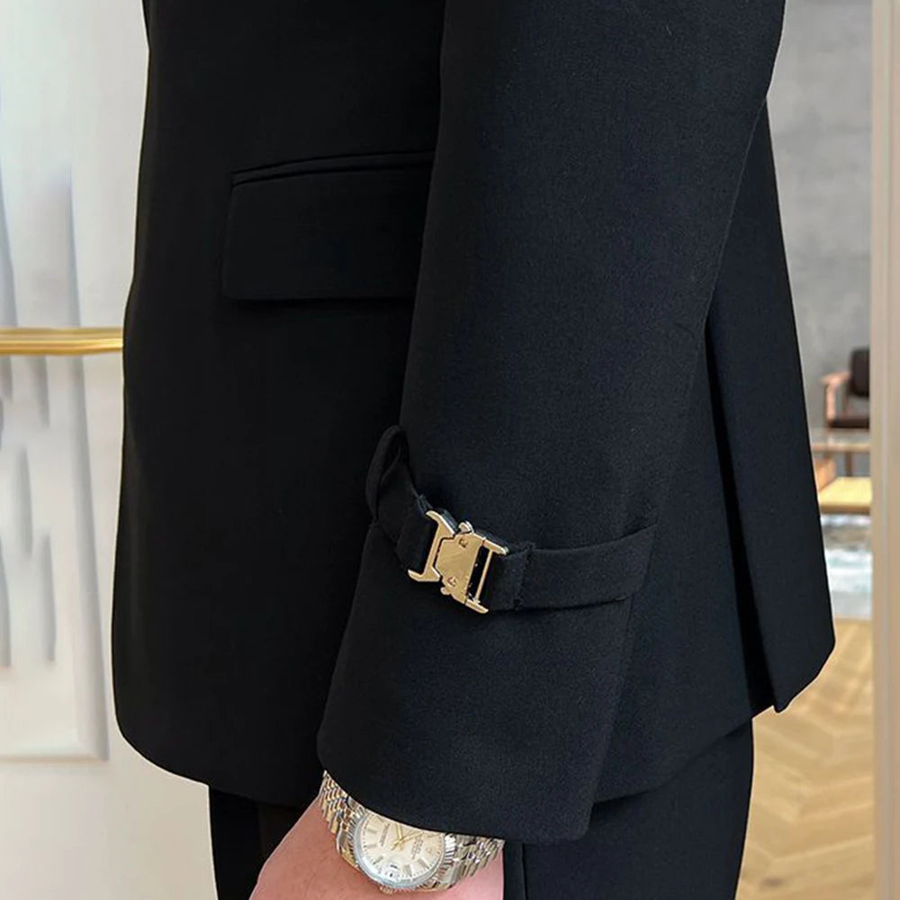 British Style Black Suit Jacket