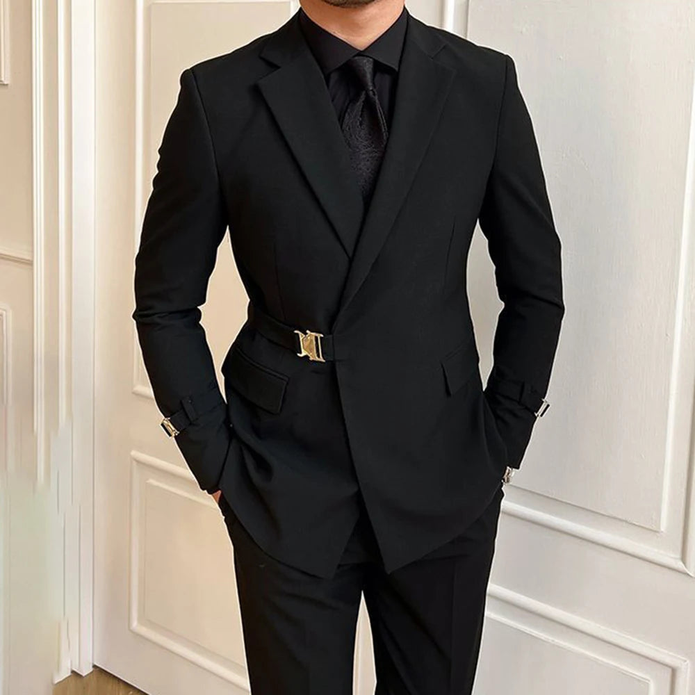 British Style Black Suit Jacket