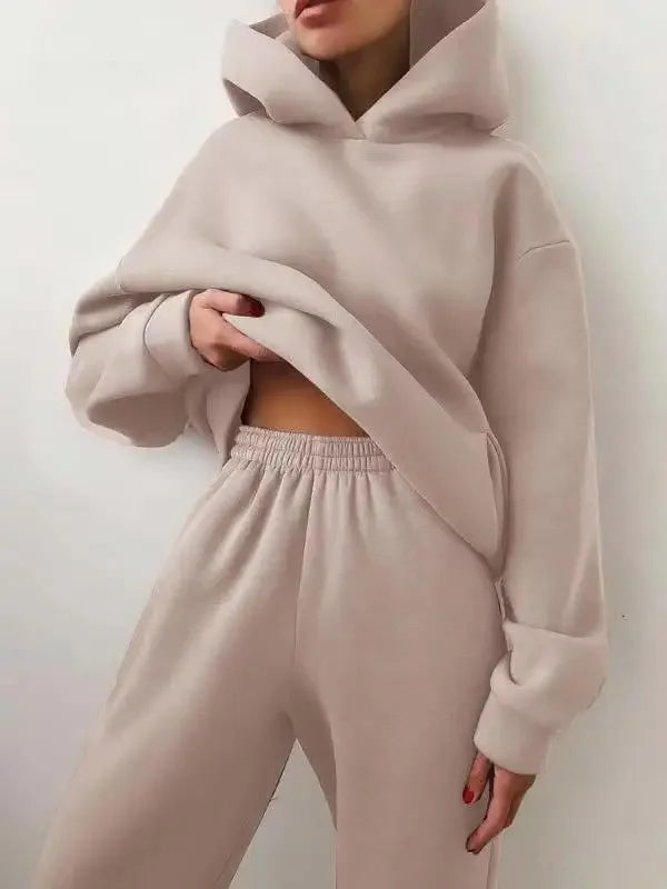 Two Piece Sets Women Oversized hoodie