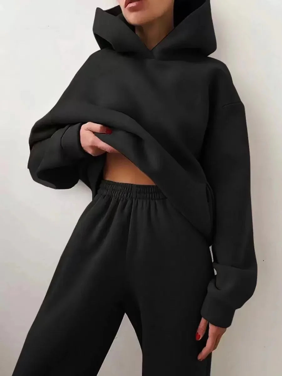 Two Piece Sets Women Oversized hoodie