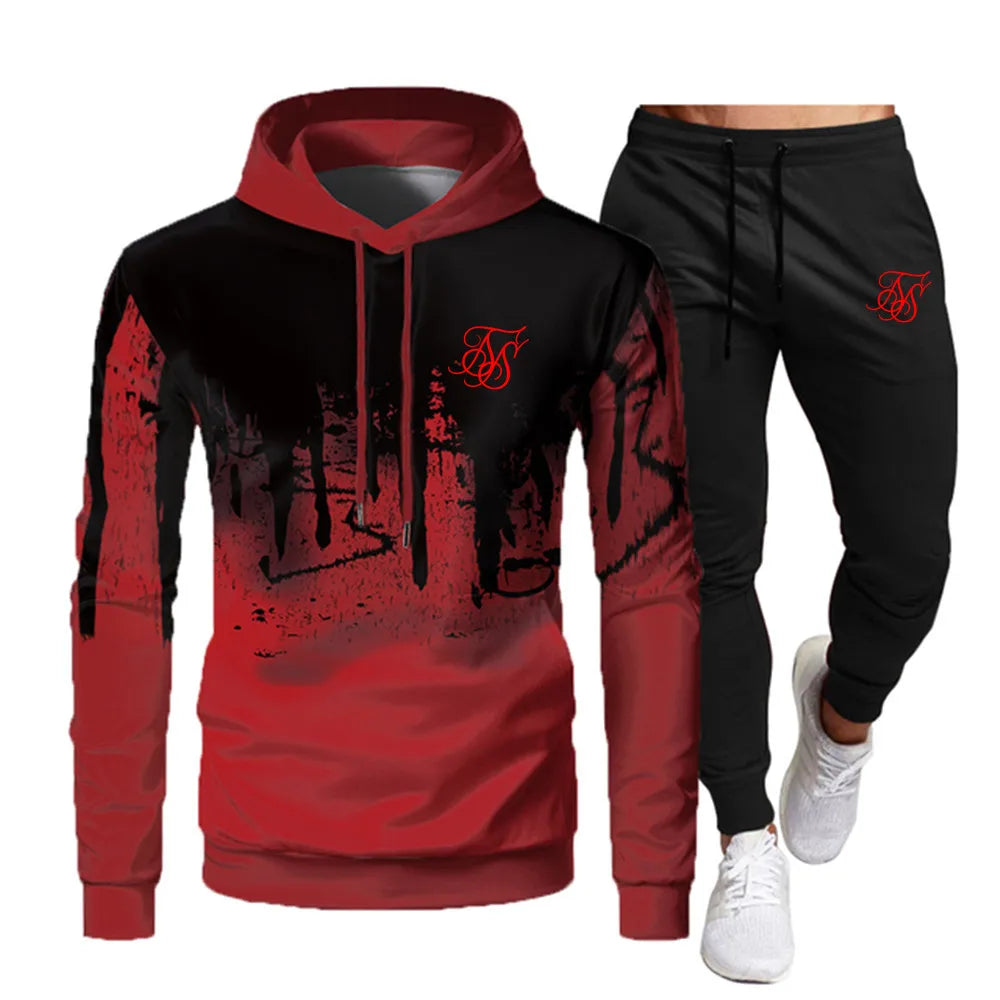 Men's Fashion Silk Hoodie Sportswear