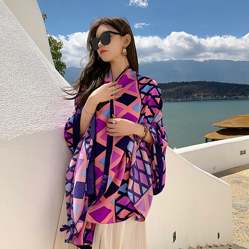 Seaside Holiday Hijab For Summer